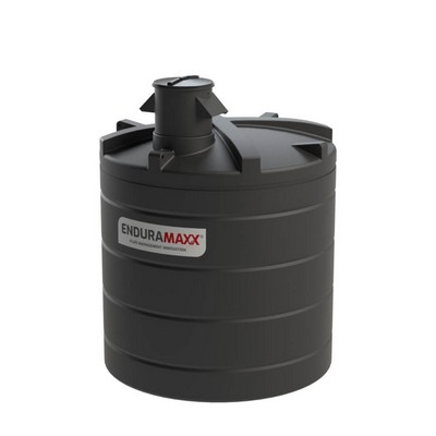 Picture of 12000 litre CAT5 Type AB tank with weir. D:2400 H:3400mm. Black. 620 mm. 2" BSPM