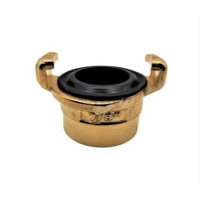 Picture of Geka 7/8" BSP female threaded brass Quick Coupler. Fits on 3/4 Bib Spout.