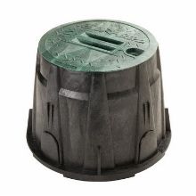 Picture of Rain Bird HDPE Valve Box - 10" black round with green cover and boltlock