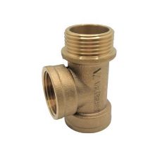 Picture of 1"  x 72mm brass heavy 3-way Pump Connector.