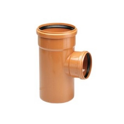 Picture of 160mm - 110mm Sewer Pipe 90° Branch Tee Triple Socket