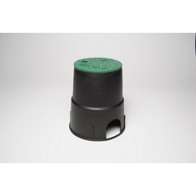 Picture of Toro Dura 6" Round Valve Box. Black body & green lid