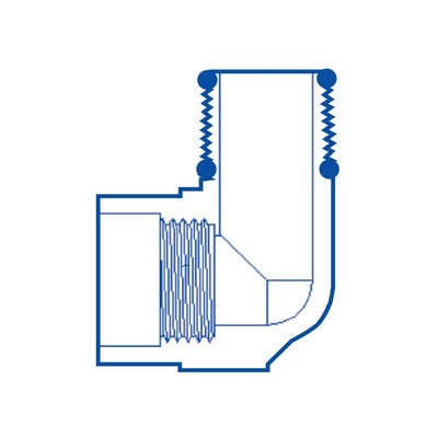 Picture of Dura Middle Elbow for 1½" PVC Swing Joint (1½" FS x 1½" MS)