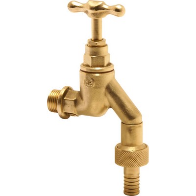 Picture of Pegler 142HU Bib Tap ½" BSP with double check valve and hose union. BS1010/WRAS