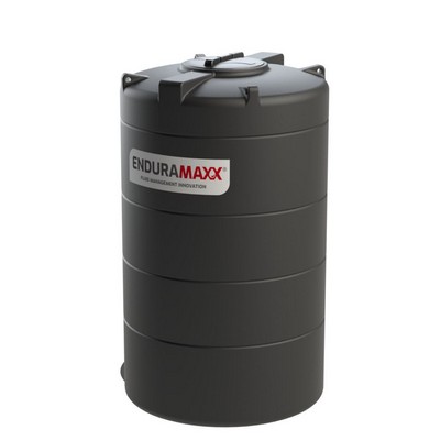 Picture of 2000 litre NON-POTABLE vertical tank D:1200 H:2005mm. Black. 455mm lid. 1½" BSPM