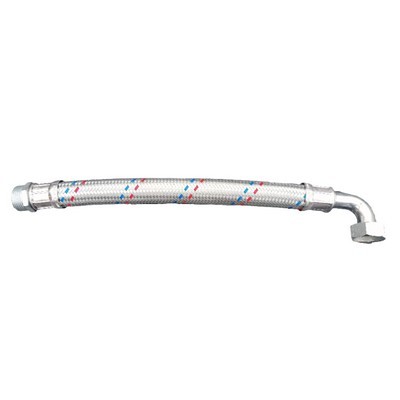 Picture of 1" x 440mm MF with Elbow Braided stainless steel Flexible Hose Connector PN16