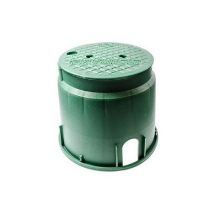 Picture of Toro Dura 10" Round Valve Box. Green body & lid