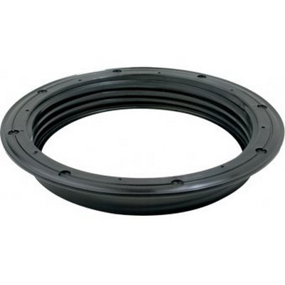 Picture of Manta 255 Series 250mm diameter black polypropylene threaded lid ring - plain