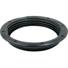 Picture of Manta 255 Series 250mm diameter black polypropylene threaded lid ring - plain