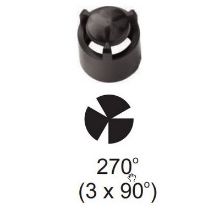 Picture of Antelco Microspray Cap 270 degree (3 x 90) Black