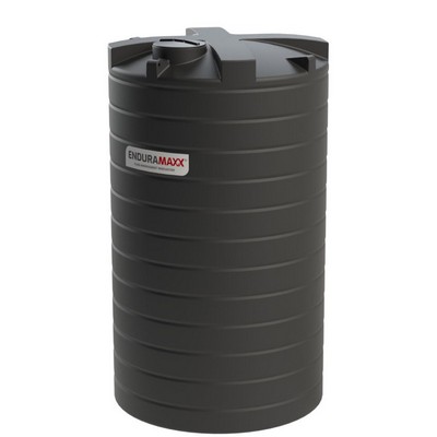 Picture of 25000 litre NON-POTABLE vertical tank D:2700 H:4720mm. Black. 620mm lid. 2" BSPM