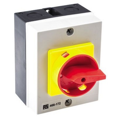 Picture of 3 Pole Surface Mounted IP65 Main Switch for Pump Isolation.