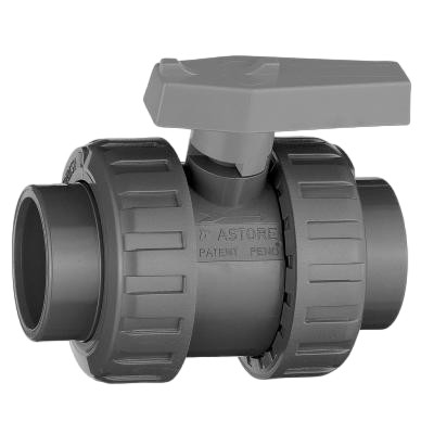 Picture of 1" ABS Double Union Ball Valve plain/plain