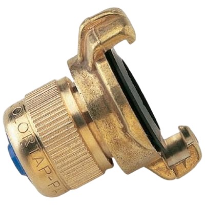 Picture of ¾" Brass Garden hose coupler with Geka type quick coupling