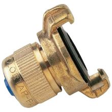 Picture of ½" Brass Garden hose coupler with Geka type quick coupling