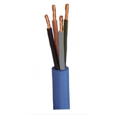 Picture of 4.0mm 4 Core Drincable blue EPR Sheath waterproof pump cable. WRAS Approved