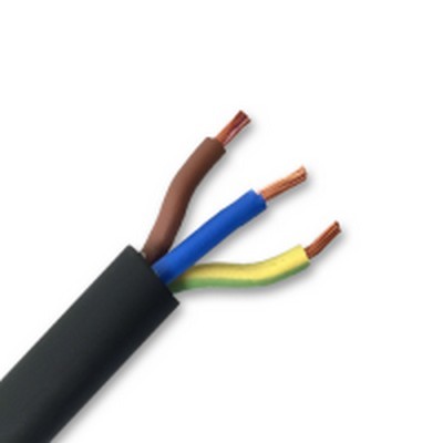 Picture of H07RN-F Flexible Black Rubber Power Cable 450/750V 6mm 4 Core. Per metre