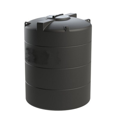 Picture of 720 litre NON-POTABLE vertical tank D:700 H:2095mm. Black. 455mm lid. 1½" BSPM