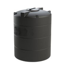 Picture of 12000 litre NON-POTABLE vertical tank D:2400 H:2970mm. Black. 620mm lid. 2" BSPM