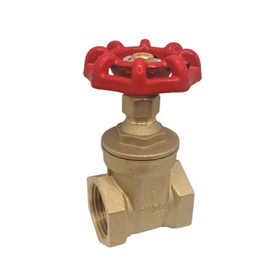 Picture of ½" BSPF PN20 Brass Gate Valve with cast handwheel.