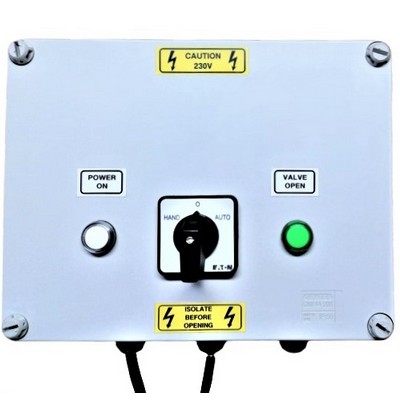 Picture of Control Panel c/w float switch, 24V brass ½" solenoid valve (WRC Approved) & HOA