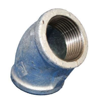 Picture of ¾" Fig 155 galv iron 45° female Elbow to BS143/BS1256