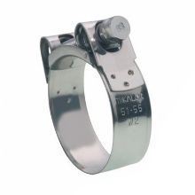 Picture of Mikalor 60-63 mm Stainless Steel Hose Clamp and SS Bolt. Use for 2" MDSH