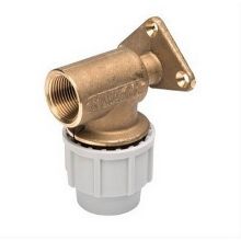 Picture of 25mm x ¾" BSPF Plasson 9055 DZR brass wall plate elbow