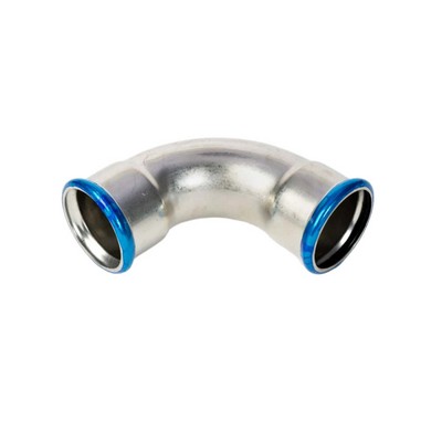 Picture of 88.9mm 316L Stainless Steel Pressfit 90° Female Elbow. EPDM seal. WRAS