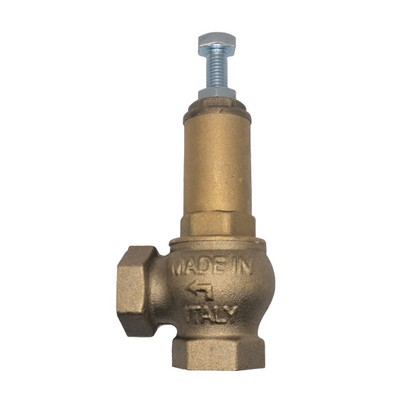 Picture of 1¼" BSP Brass Economy Pressure Relief Valve. Metal seat.  2 to 9 Bar adjustable