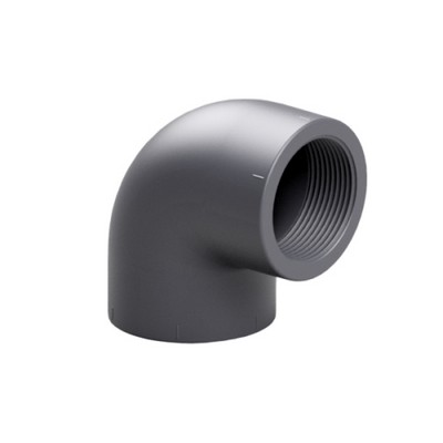 Picture of 2½" PVC elbow 90° plain/threaded female BSP