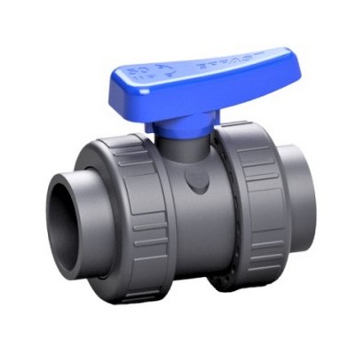 Picture of 3" PVC Double Union Ball Valve c/w EDPM seals plain/plain