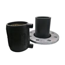 Picture of 110mm x DN100 PN16 Radius flange adaptor & EF coupler - PE100 black 4mm x 40v