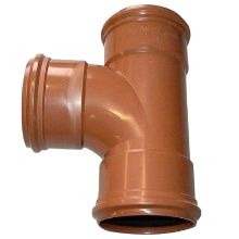 Picture of 110mm Sewer Pipe 87° Branch Tee Triple Socket