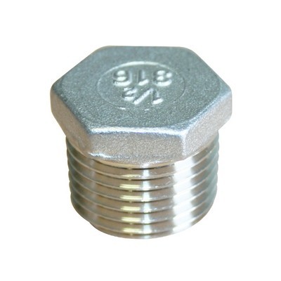 Picture of ¼" BSP 150lb 316 Stainless Steel Hex Top Male Plug