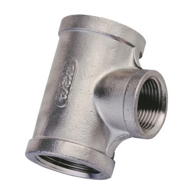 Picture of 1½" x ¾" BSP 150lb 316 Stainless Steel Reducing Tee.