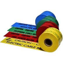 Picture of Blue Water Pipe Detectable Warning Marker tape 100 m per roll x 200mm