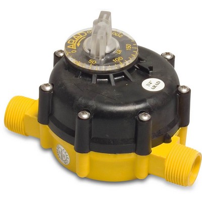 Picture of ¾" ARAD Dose-O-Mat Water Metering Valve. Measuring range 0 - 2m³ (0 - 440 gal)