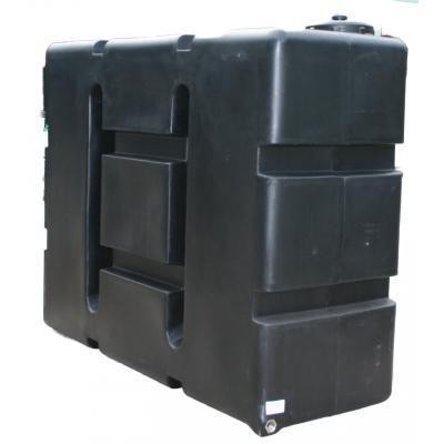 Picture of Black Poly Tower Water Tank 210 litres with 8" Lid L:420 W:630 H:920mm ¾" Outlet