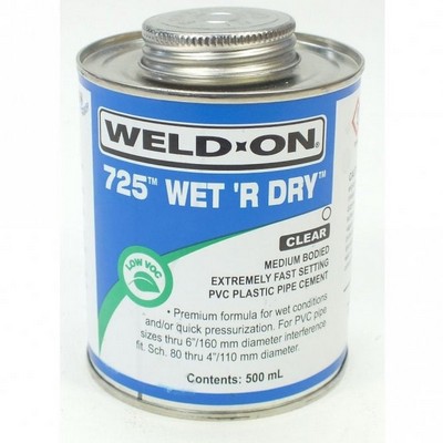 Picture of Weld-On Wet 'R Dry 725 PVCu Cement / Solvent Glue - 500ml