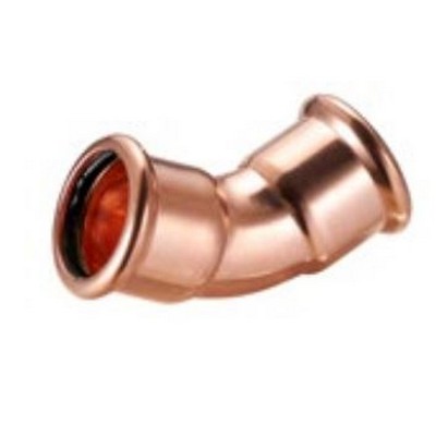 Picture of 28mm Copper M Profile Pressfit 45° Female Elbow. EPDM seal. WRAS