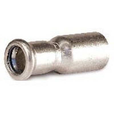 Picture of 28x15mm 316L Stainless Steel Pressfit Spigot/Socket Reducer. EPDM seal. WRAS