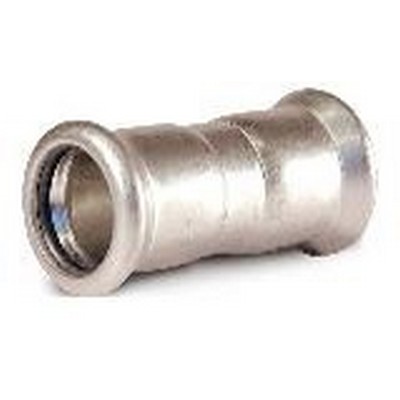 Picture of 108mm 316L Stainless Steel Pressfit Coupling.  EPDM seal. WRAS