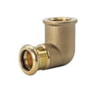 Picture of 15mm x ½" Copper M Profile Pressfit Female BSPP 90° Bend. EPDM seal. WRAS