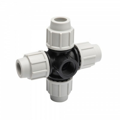 Picture of 20mm x ¾" Plasson 7540 Cross with threaded female offtake