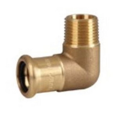 Picture of 28mm x 1" Copper M Profile Pressfit Male BSPP 90° Bend. EPDM seal. WRAS