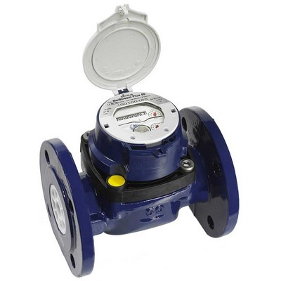 Picture of DN50 PN16 Meistream helical vane cold water meter. Nom flow 50 m³/hr. L=200mm