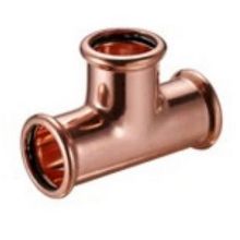 Picture of 108mm Copper M Profile Pressfit Equal Tee. EPDM seal. WRAS