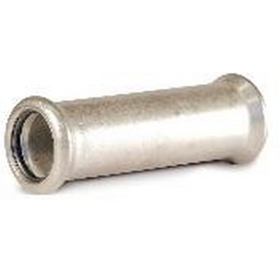 Picture of 15mm Stainless Steel 316L Pressfit Slip Coupling.  EPDM seal. WRAS