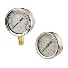 Picture of 63mm Pressure gauge. 100psi/6 bar. ¼'' bottom entry glycerine filled SS case